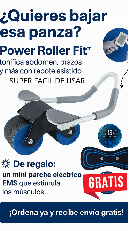 Rueda Abdominal Rebote Automatico LLEVA GRATIS parche masajeador electrico